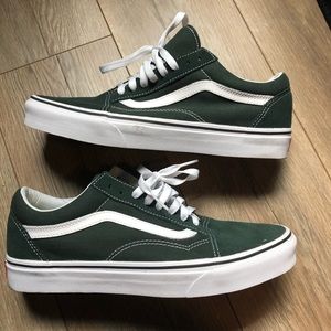 Dark Green Vans Old Skool
